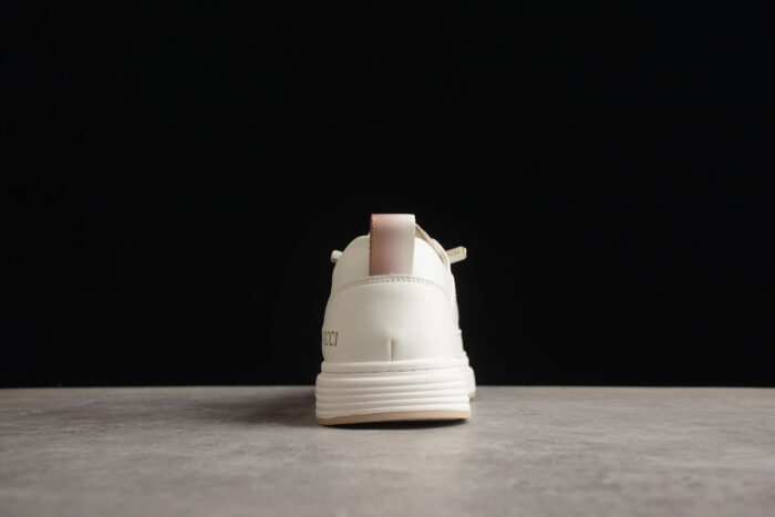 Gucci All-White Minimalist Leather Sneakers crossreps