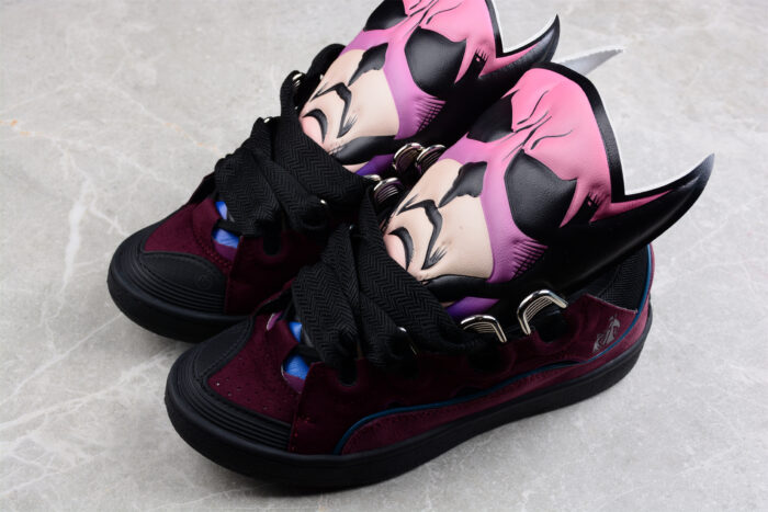 Lanvin Curb Cartoon Sports Sneaker Purple Shoes crossreps