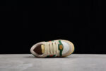 Gucci Beige Leather Sneakers with Green and Red Web Stripe crossreps