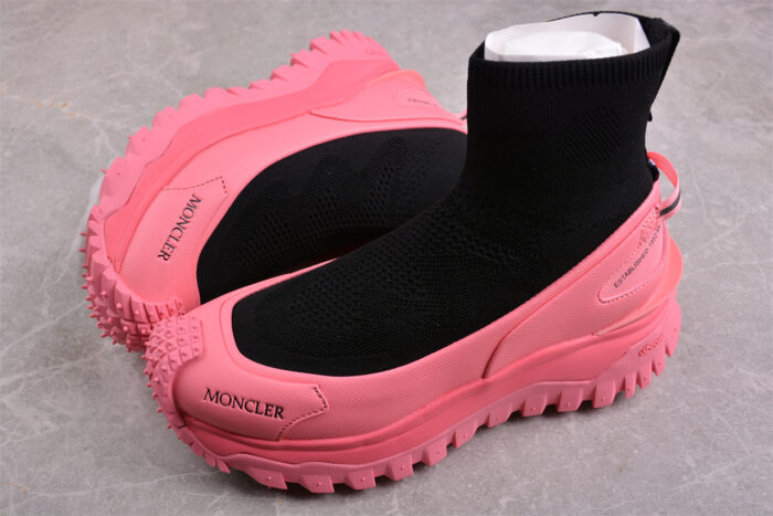 Moncler Trailgrip GTX High-Top Sneakers in Pink and Black crossreps