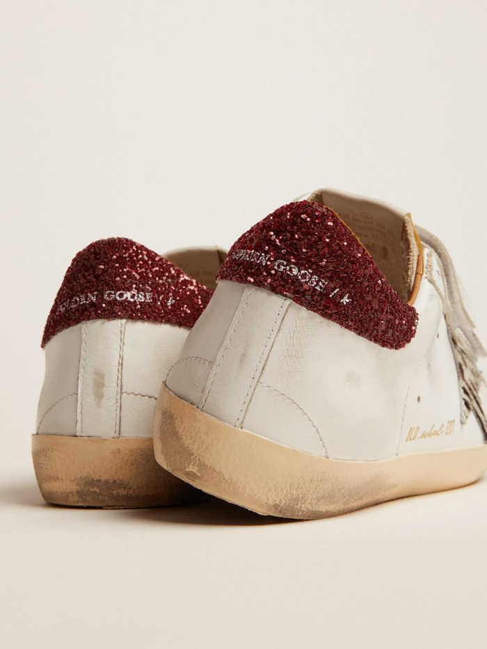 Old School sneakers with silver laminated leather star and dove-gray suede inserts crossreps