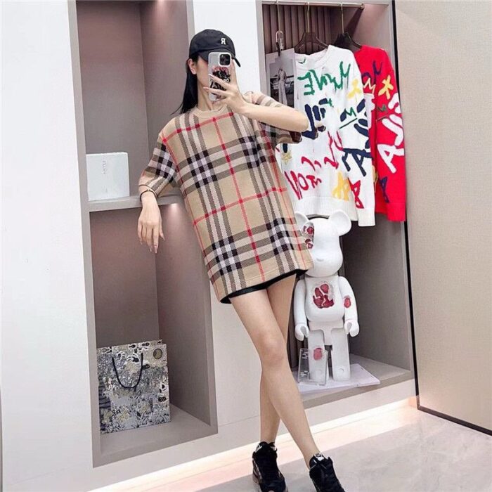 24ss Plaid Knit T-Shirt crossreps