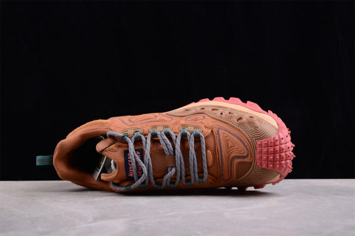 Moncler Trailgrip Lace-Up Sneakers in Tan and Pink with Vibram Sole crossreps