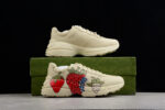 Gucci Rhyton Leather Sneaker with Strawberry Print crossreps