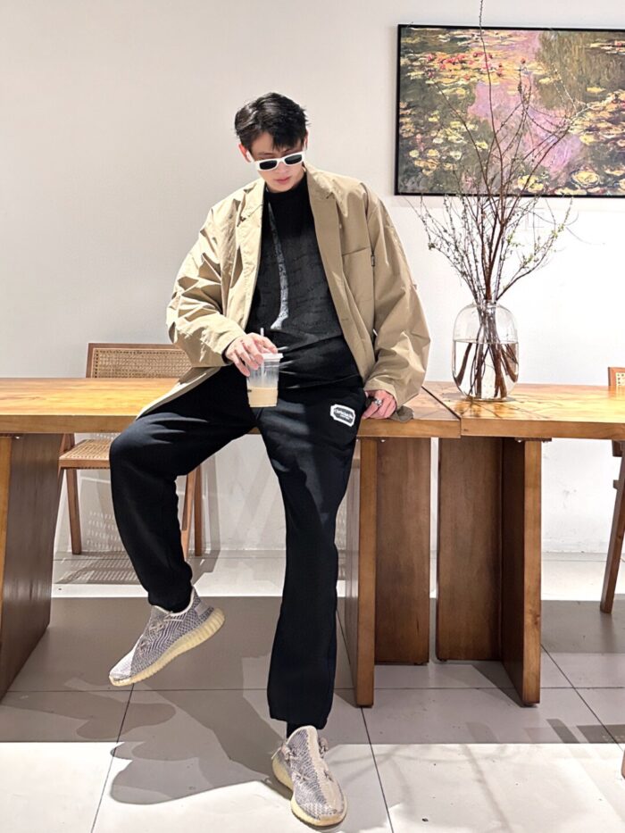 23FW Sliver Embroidery Logo Pants crossreps