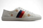 Gucci Ace Embroidered Sneaker with Bee and Star Motif (Red, White, and Blue Stripes) crossreps