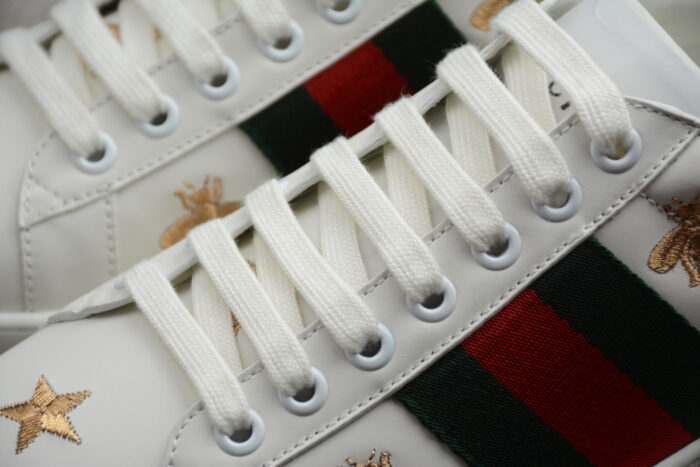 Gucci Ace Embroidered Sneaker with Bee and Star Motif crossreps