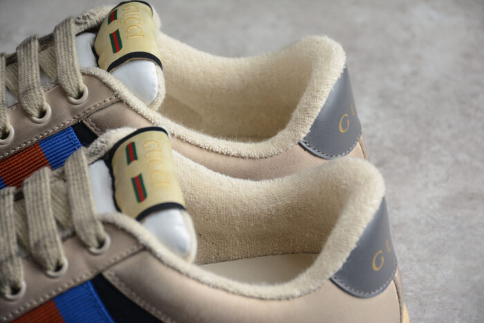 Gucci Screener Beige and Blue GG Sneaker crossreps