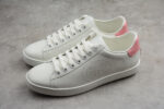 Gucci Ace Leather Sneaker with Pink Heel Tab crossreps