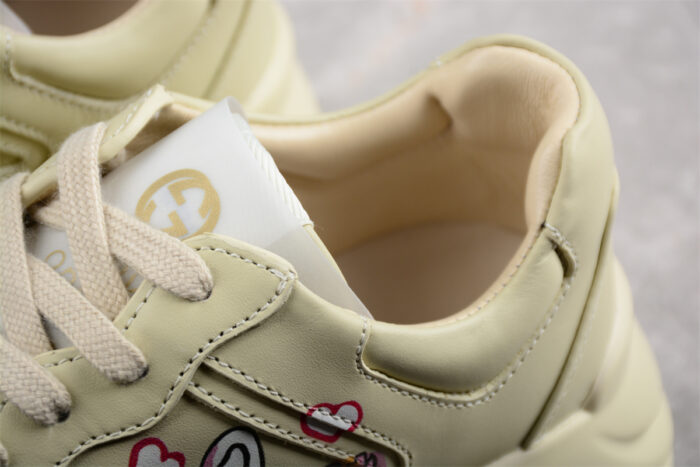 Gucci Rhyton Sneaker with Bunny and Hearts crossreps