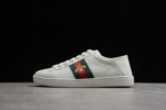 Gucci Ace Leather Sneaker with Green and Red Web crossreps