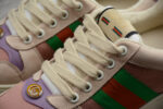 Gucci Screener Leather and Suede Sneaker with Web Stripe crossreps