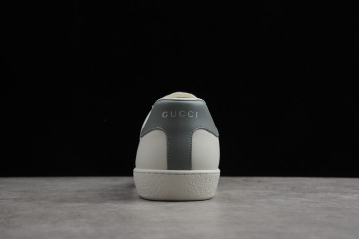 Gucci Ace Leather Sneaker with Grey Heel Tab crossreps