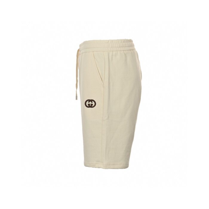 Embroidery Double G Signature Logo Cotton Short crossreps