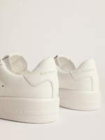 Purestar sneakers in white leather with silver-colored crystal star crossreps