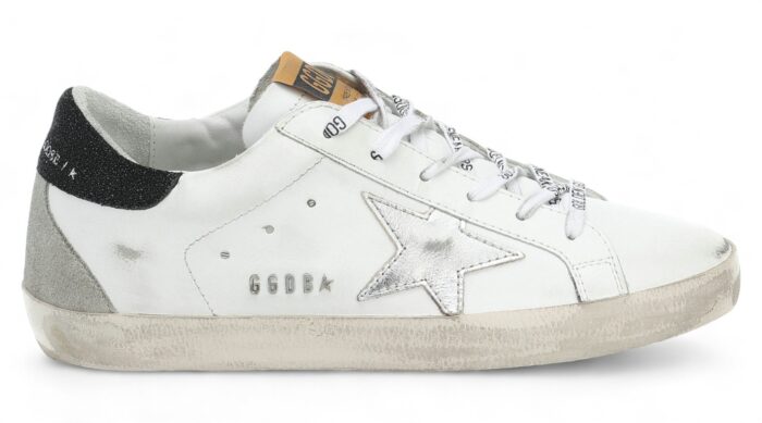 Superstar sneakers in nappa leather with silver star crossreps