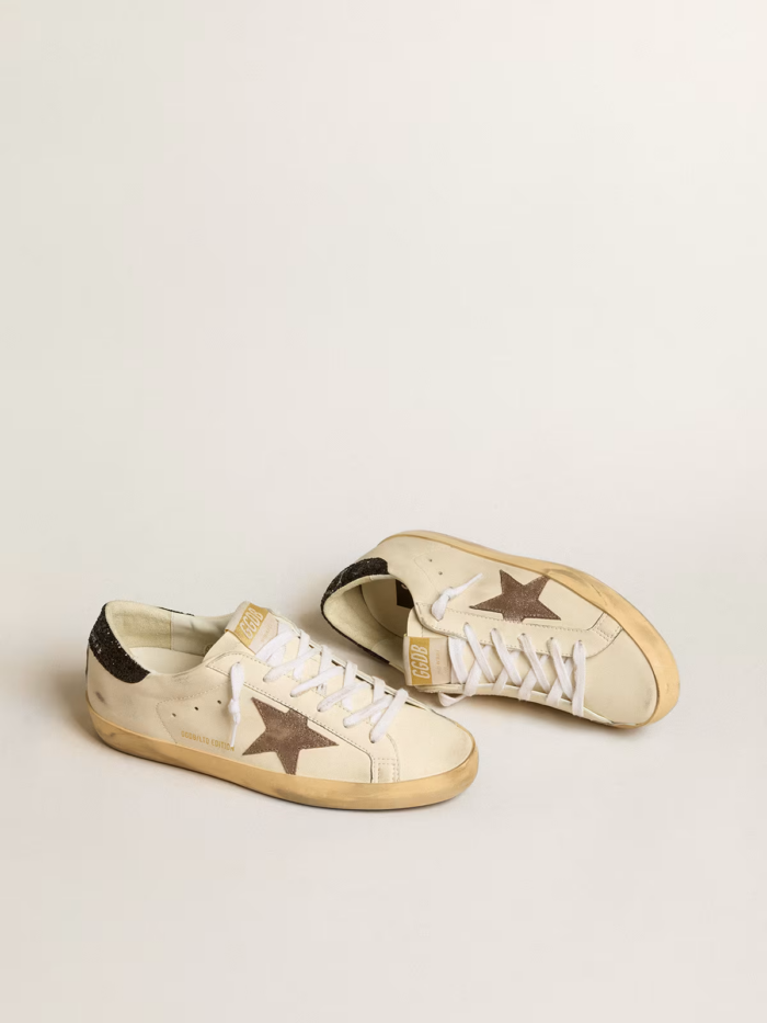 Super-Star LTD with laminated leather star and black glitter heel tab crossreps