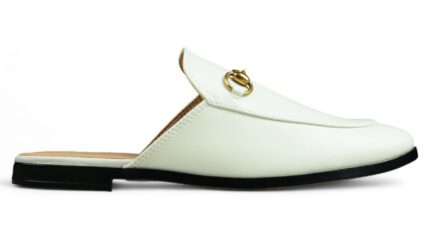 Gucci Princetown Leather Slipper White crossreps