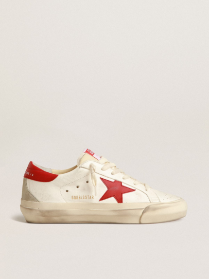 Super-Star LTD in nappa with red star and heel tab crossreps