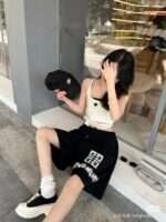 24ss Hand Drawing Four Square Logo Short