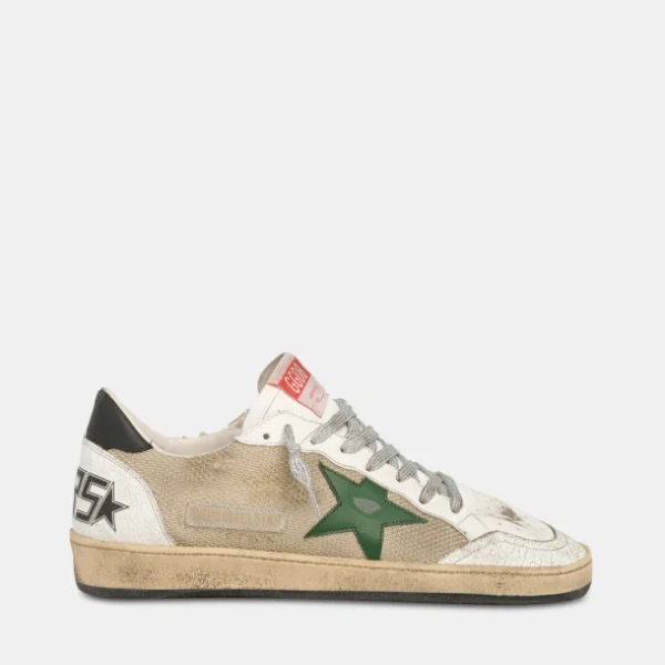 Ball Star sneakers in leather and mesh with black heel tab