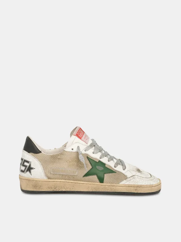 Ball Star sneakers in leather and mesh with black heel tab