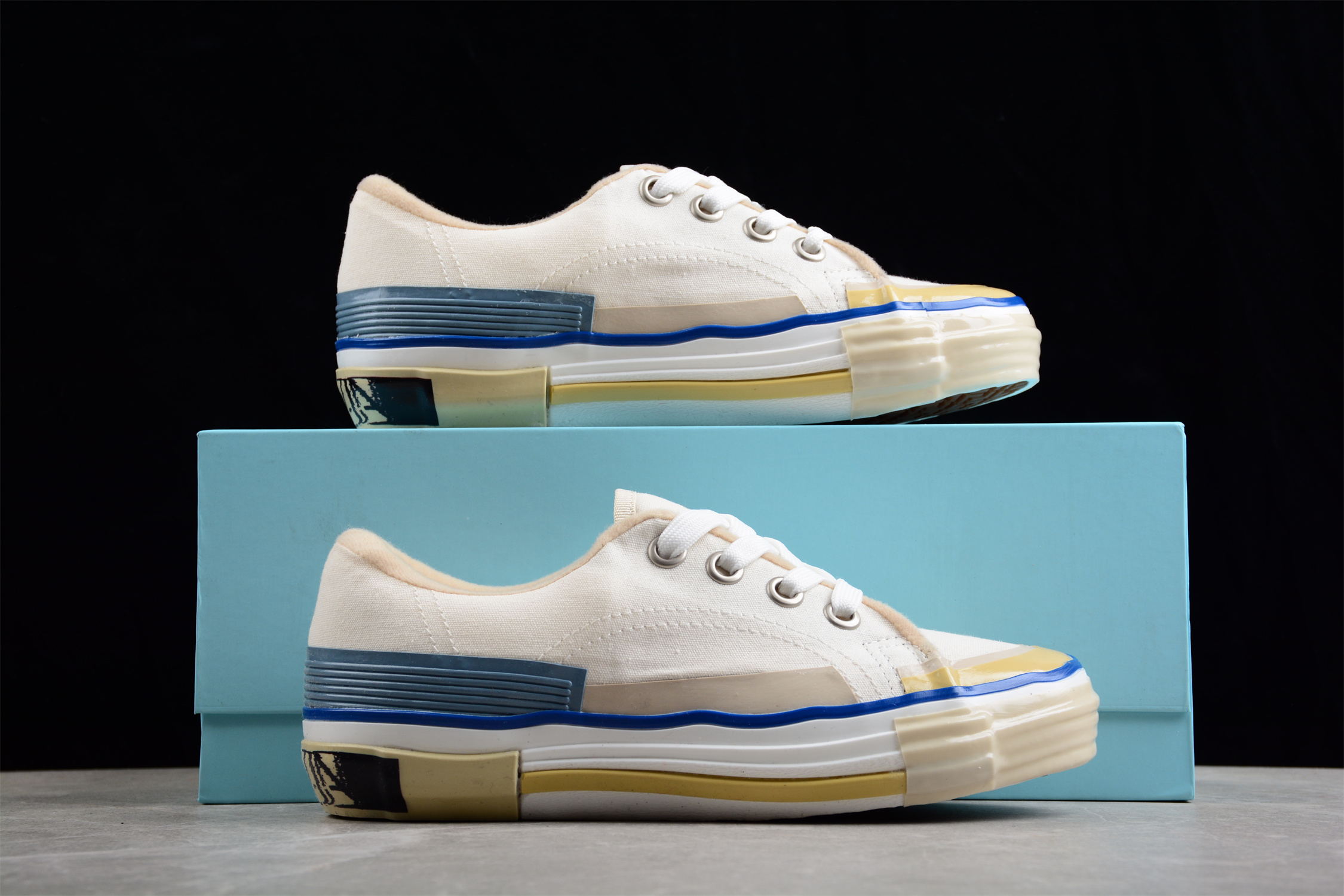 Lanvin Off-White Vulcanized Mlted Sneakers
