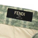 24ss Square Grid FF Logo Flax Tassels Short