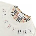 24ss Plaid Neckline Embroidery Logo T-Shirt