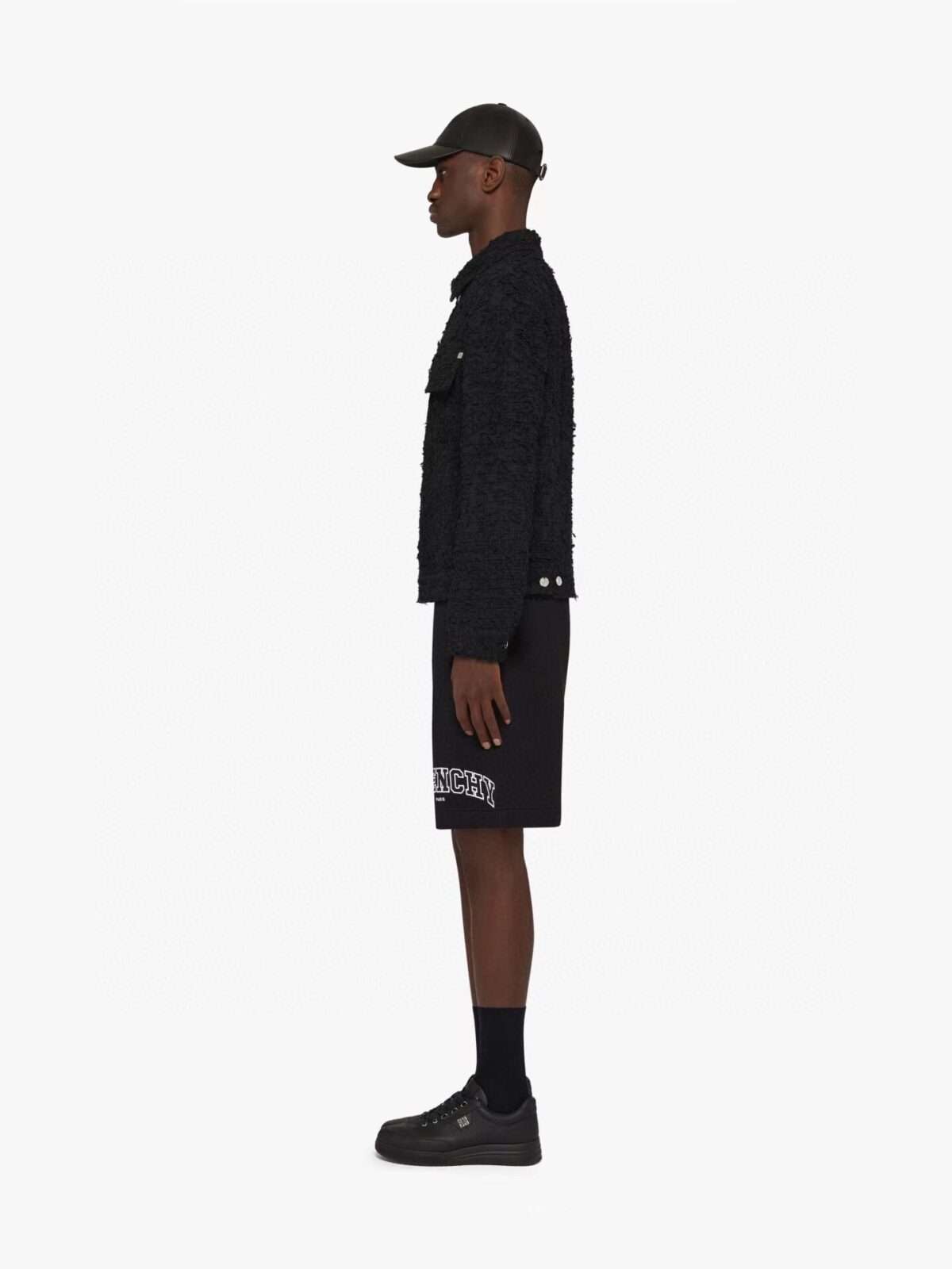 22SS Arc Shaped Patch Embroidery Logo Short