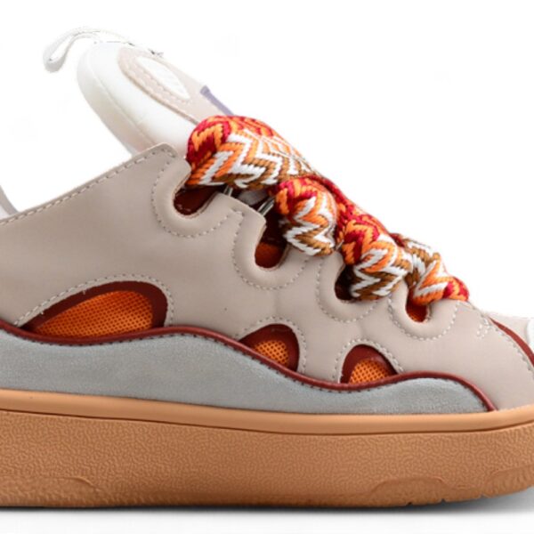 Lanvin Curb Sneaker - Orange/Gray