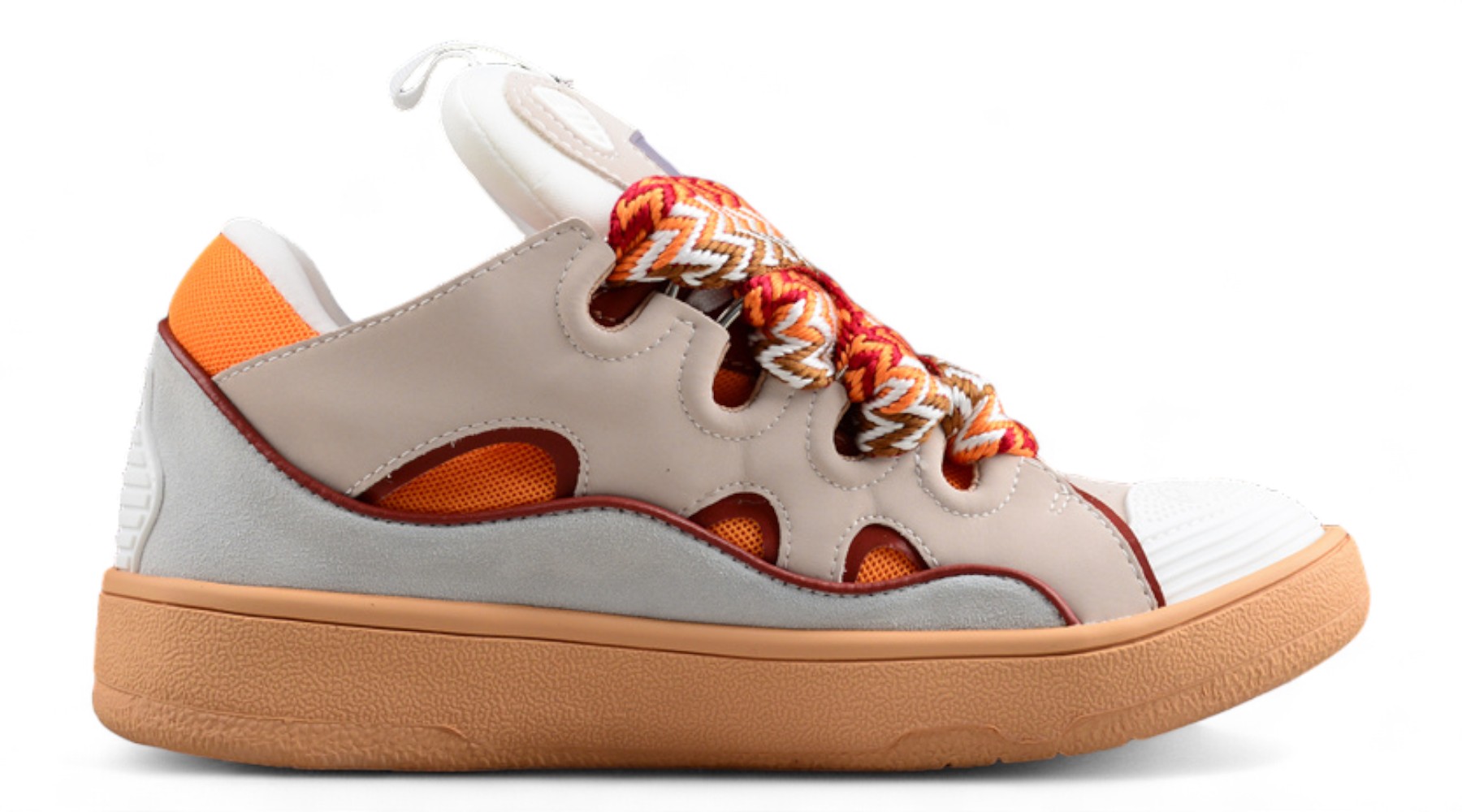 Lanvin Curb Sneaker - Orange/Gray