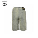22ss Full Logo Wash Denim Short