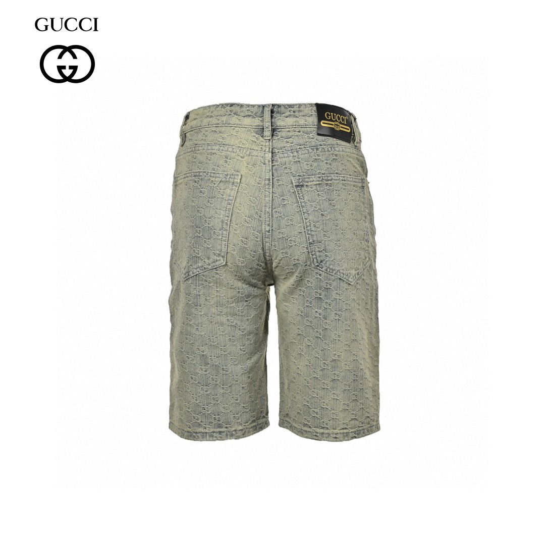 22ss Full Logo Wash Denim Short