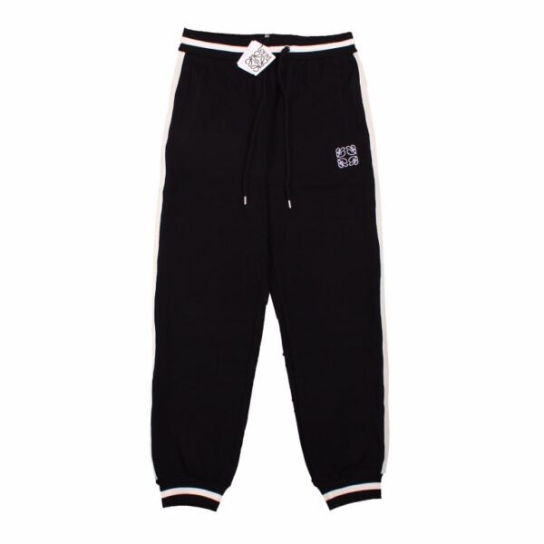 23ss Black and White Braid Sweatpants