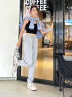 23FW Four Square Embroidery Logo Pants