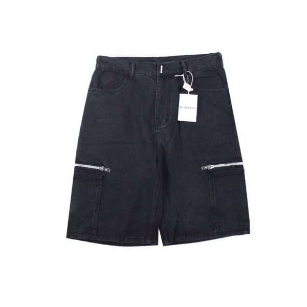 23SS Zipper Denim Short
