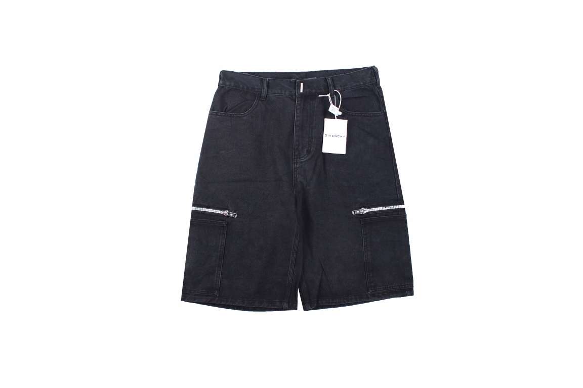 23SS Zipper Denim Short