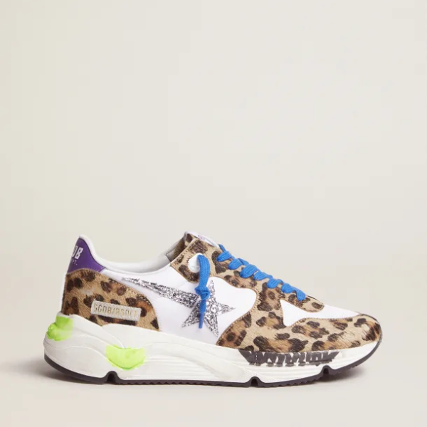 Running Sole sneakers in leopard-print pony skin