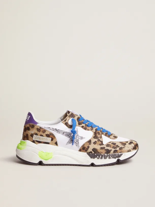 Running Sole sneakers in leopard-print pony skin