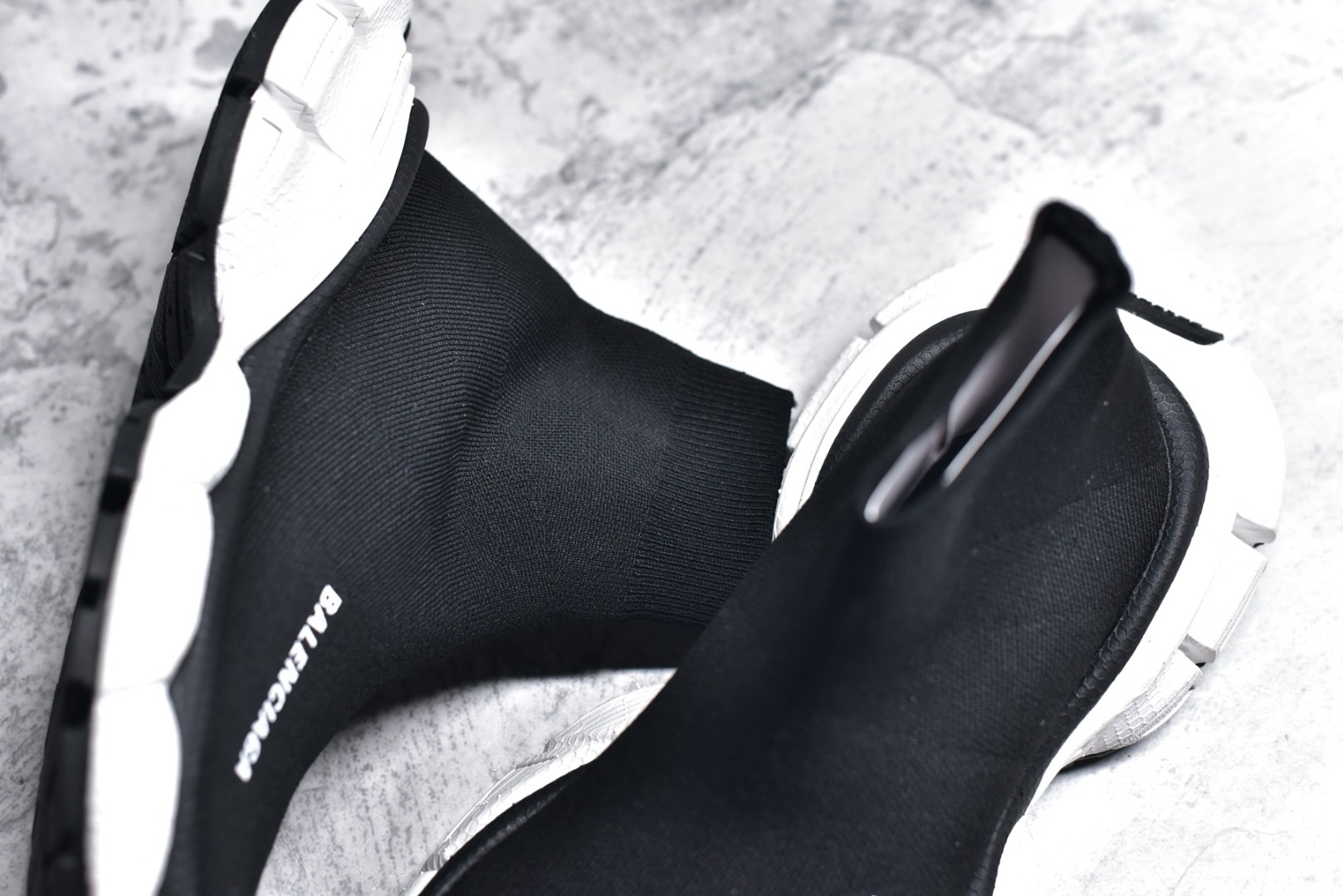 Balenciaga 3XL Sock Recycled Knit Sneaker In Black