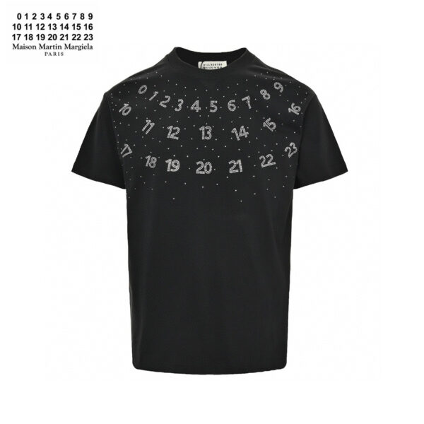 MM6 Numbers Rhinestone Logo T-Shirt