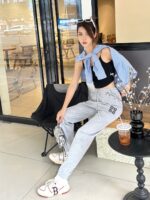 23FW Four Square Embroidery Logo Pants