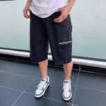 23SS Zipper Denim Short