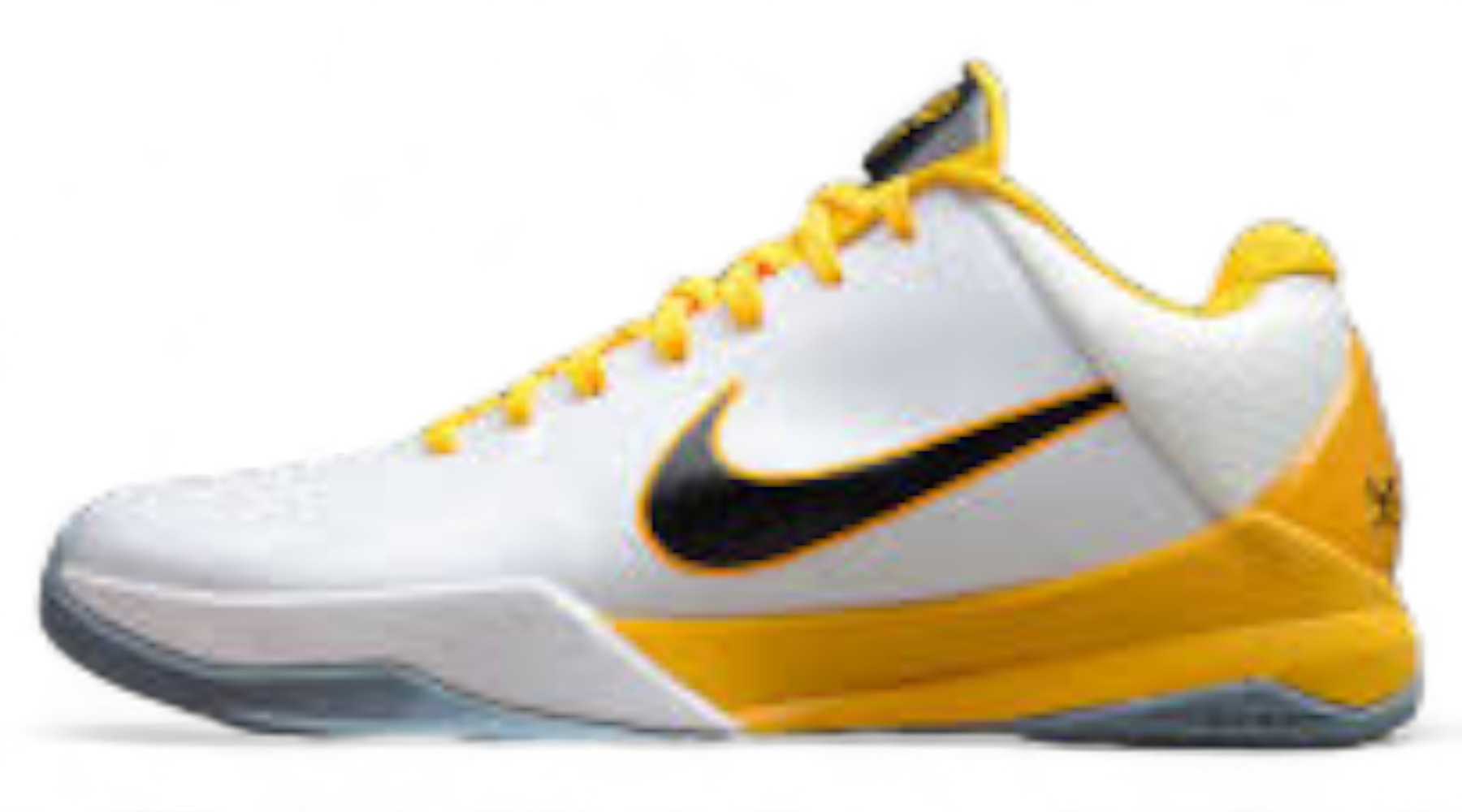 Nike Zoom Kobe V Summite White Black Yellow Basketball Shoes