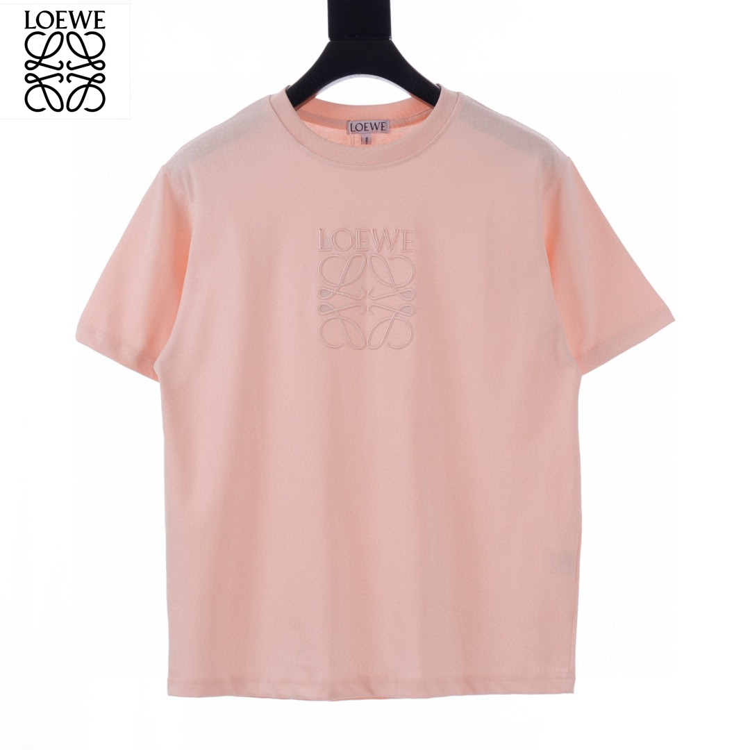 Loewe Embroidery Big Logo Pure Color T-Shirt