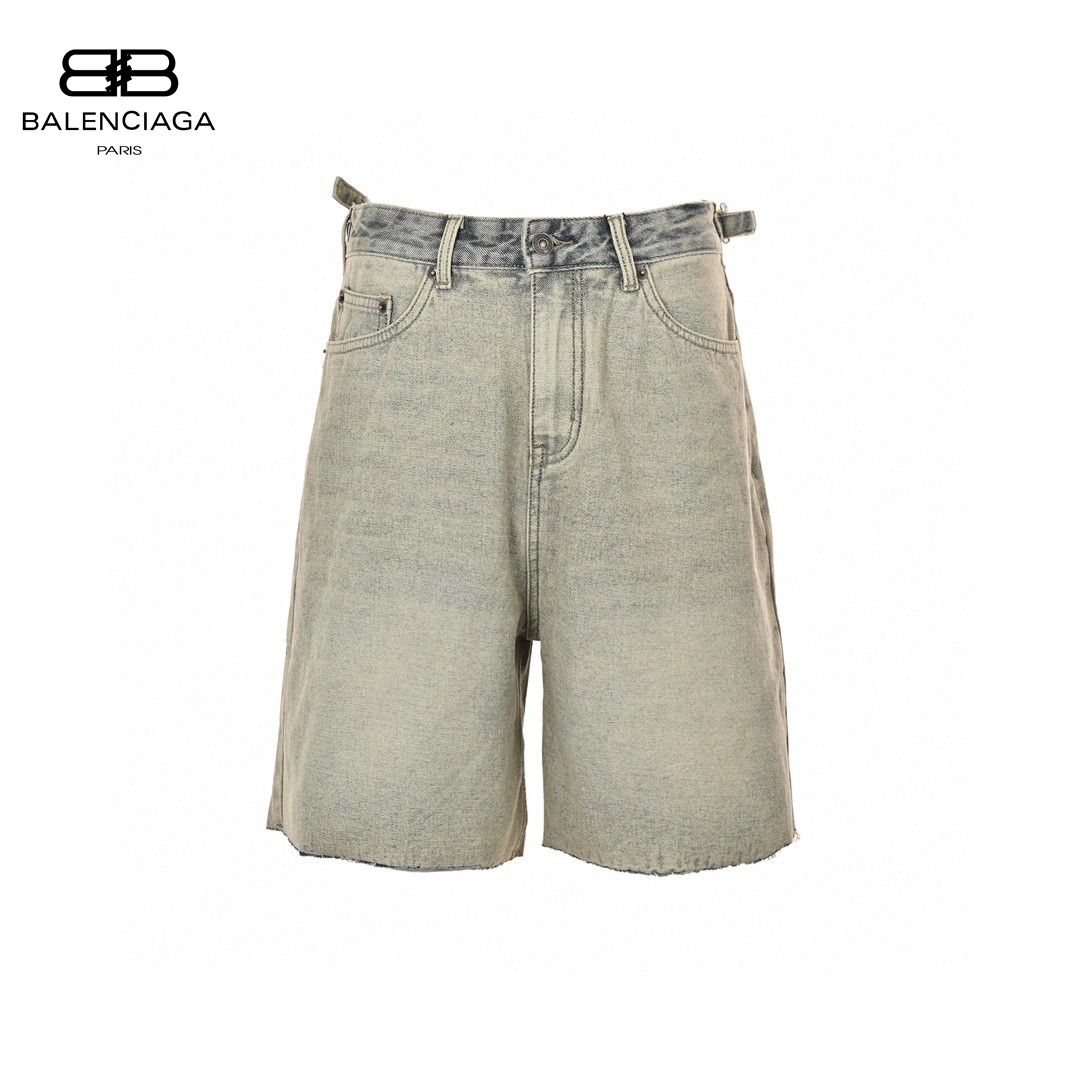 24ss Inside Out Wash Denim Short