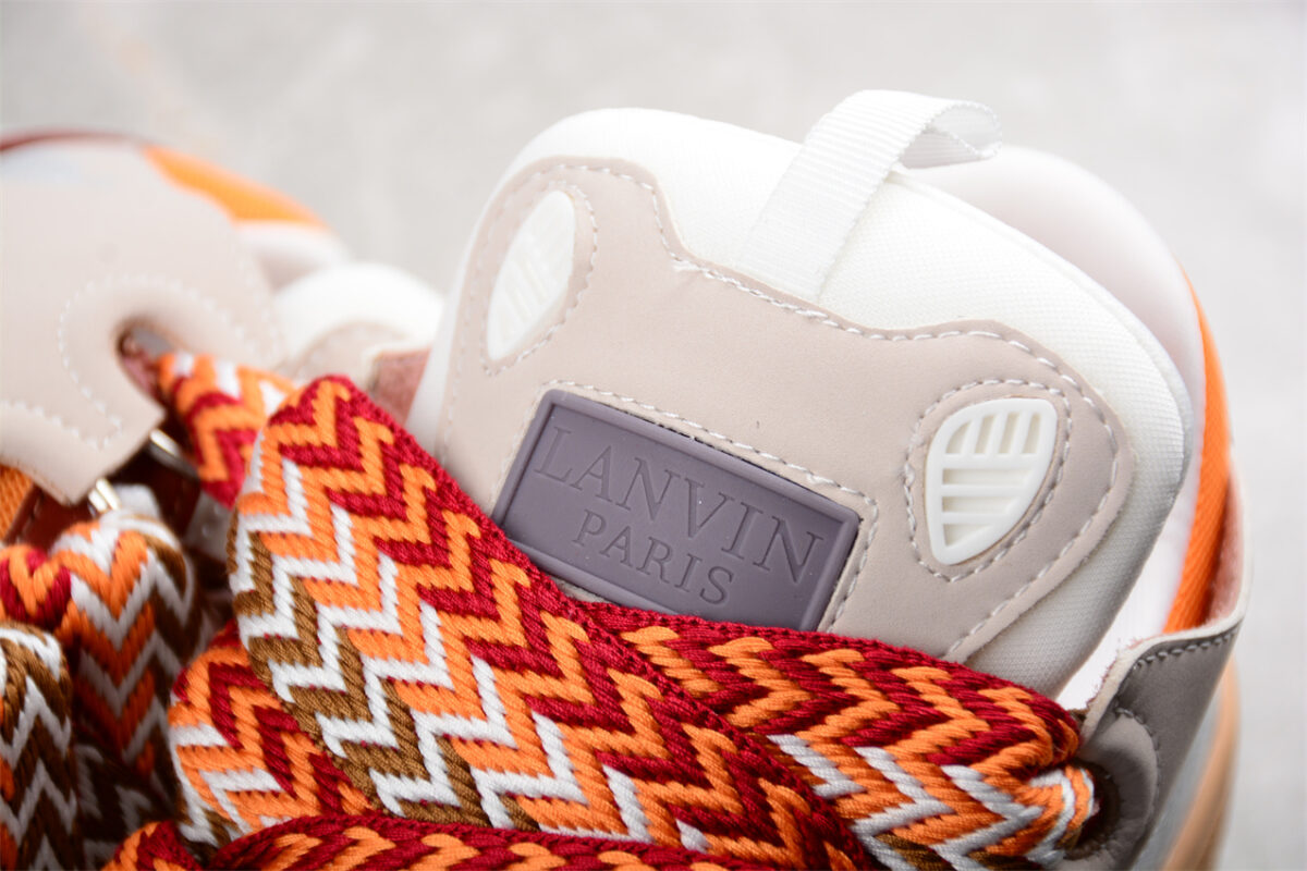 Lanvin Curb Sneaker - Orange/Gray