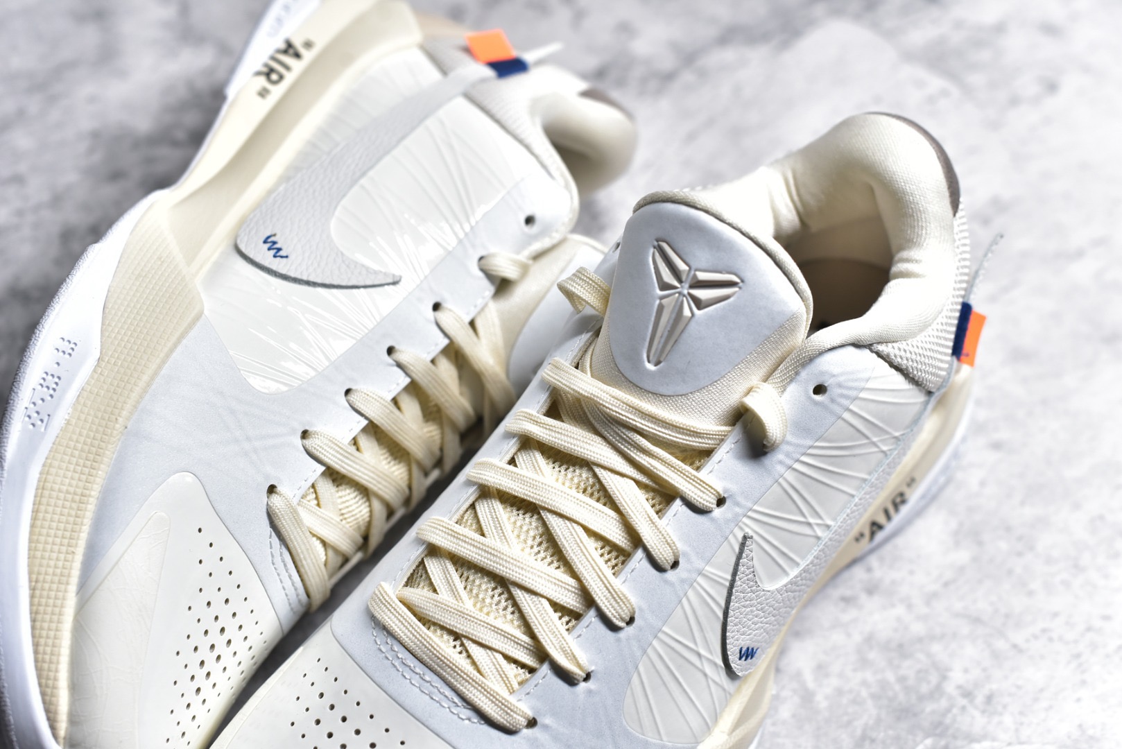 Kobe 5 off-White x Nike Zoom “Sail”