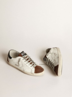 Two-tone white and brown Super-Star sneakers
